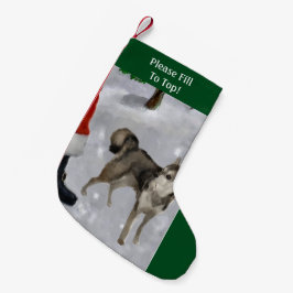 Meia De Natal Pequena Natal de Klee Kai