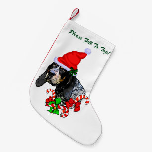 Meia De Natal Pequena Natal do Coonhound de Bluetick