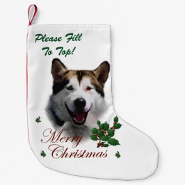 Meia De Natal Pequena Natal do Malamute do Alasca
