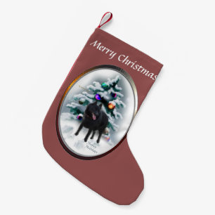 Meia De Natal Pequena Natal do Schipperke