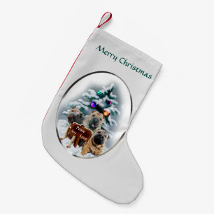 Meia De Natal Pequena Natal do Shar-Pei Chinês