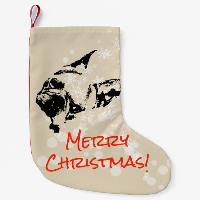 Meia De Natal Pequena Natal dos cães (Frente)