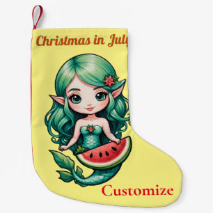 Meia De Natal Pequena Natal em julho Elf Mermaid Thunder_Cove