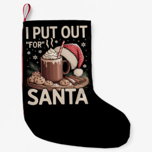Meia De Natal Pequena Natal Eu Deixo Para O Papai Noel Leite Biscoitos E