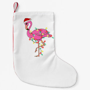 Meia De Natal Pequena natal feio santa claus flamingo