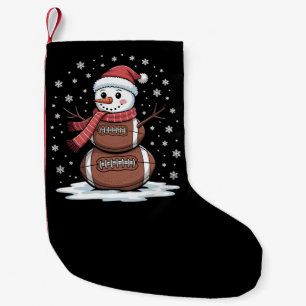 Meia De Natal Pequena Natal Futebol Americano Boneco de Neve Xmas Esport