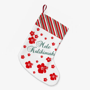 Meia De Natal Pequena Natal havaiano   Mele Kialikimaka