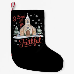 Meia De Natal Pequena Natal O vinde todos vós fiéis religiosos cristãos