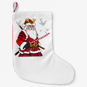 Meia De Natal Pequena Natal Papai Noel Samurai Arte Japonesa