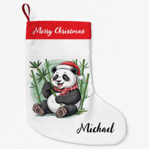 Meia De Natal Pequena Natal Personalizado Feliz Urso Panda Fofo