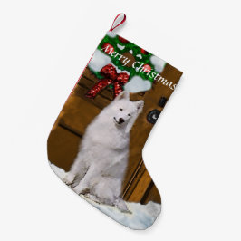 Meia De Natal Pequena Natal Samoyed