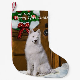 Meia De Natal Pequena Natal Samoyed