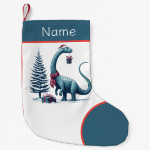 Meia De Natal Pequena Natal Santa hat Brontosaurus