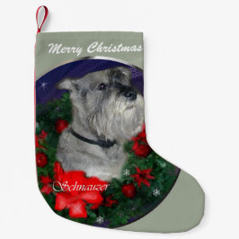 Meia De Natal Pequena Natal Standard Schnauzer