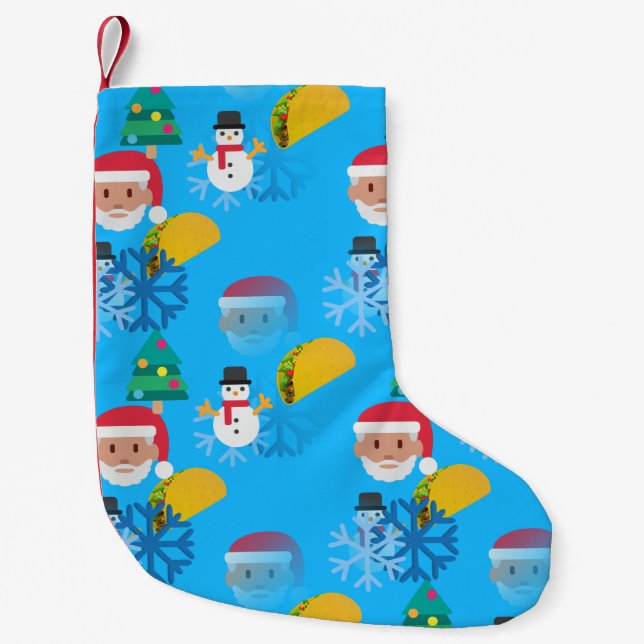 Meia De Natal Pequena natal taco emoji (Frente)