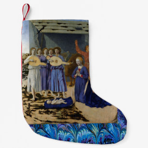 Meia De Natal Pequena NATIVIDADE DE JESUS, ANJOS por PIERO DELLA FRANCES