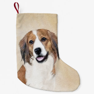 Meia De Natal Pequena Nederlandse Kooikerhondje - Pintura de Cachorro