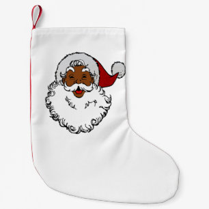 Meia De Natal Pequena negro africano santa claus christmas