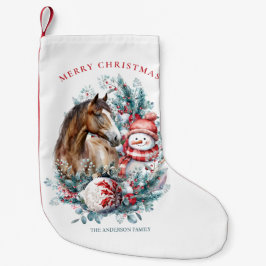 Meia De Natal Pequena Neve do cavalo, água de Natal elegante