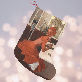 Meia De Natal Pequena No Café Vintage Paris Scene por Fernand Lungren