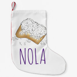 Meia De Natal Pequena NOLA New Orleans Sugary Beignet Paery Louisiana