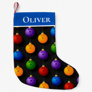 Meia De Natal Pequena Nome das decorações de férias de Natal da boliche