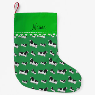 Meia De Natal Pequena Nome de cão-galinha verde-inglês