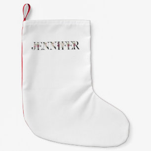 Meia De Natal Pequena Nome Jennifer