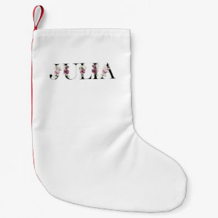 Meia De Natal Pequena Nome Julia