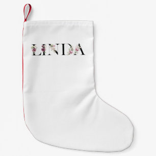 Meia De Natal Pequena Nome Linda