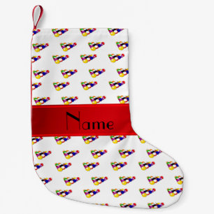 Meia De Natal Pequena Nome personalizado bolas de bilhar brancas liard s
