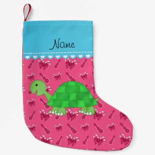Meia De Natal Pequena Nome personalizado canas doces cor-de-neve cor-de-