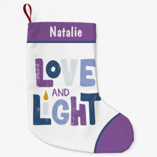 Meia De Natal Pequena Nome Personalizado De Amor E Hanukkah Chanukah
