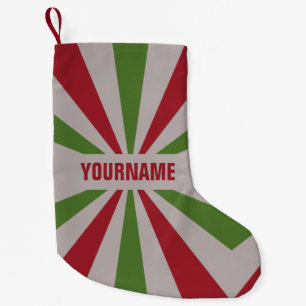 Meia De Natal Pequena Nome personalizado do Padrão de Feriado estocagem 