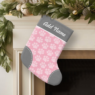Meia De Natal Pequena Nome Personalizado do Padrão de Impressão da Pat