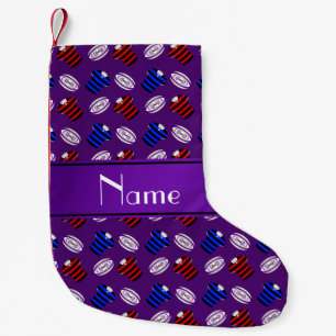 Meia De Natal Pequena Nome personalizado jerseys rugby de roxo