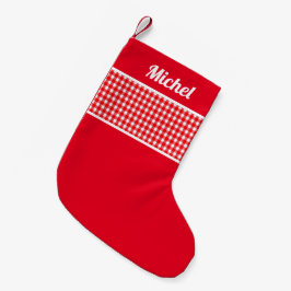 Meia De Natal Pequena Nome personalizado russo Red Buffalo verificado