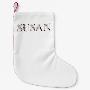 Meia De Natal Pequena Nome Susan