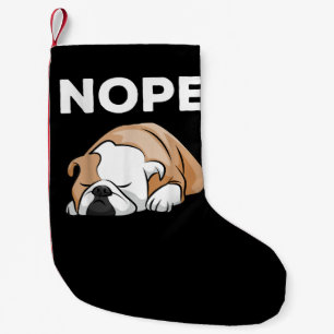 Meia De Natal Pequena Nope Sleeping Bulldog Gifs Para A Mãe Pai Bulldog