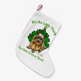 Meia De Natal Pequena Norwich Terrier Natal