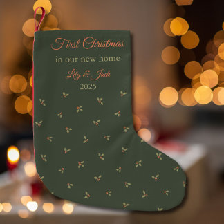 Meia De Natal Pequena Nosso Primeiro Natal Em Nossa Nova Casa Modelo Hol