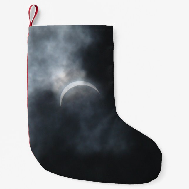 Meia De Natal Pequena Nuvens de Tempestade Spooky Eclipse 2017 (Frente)