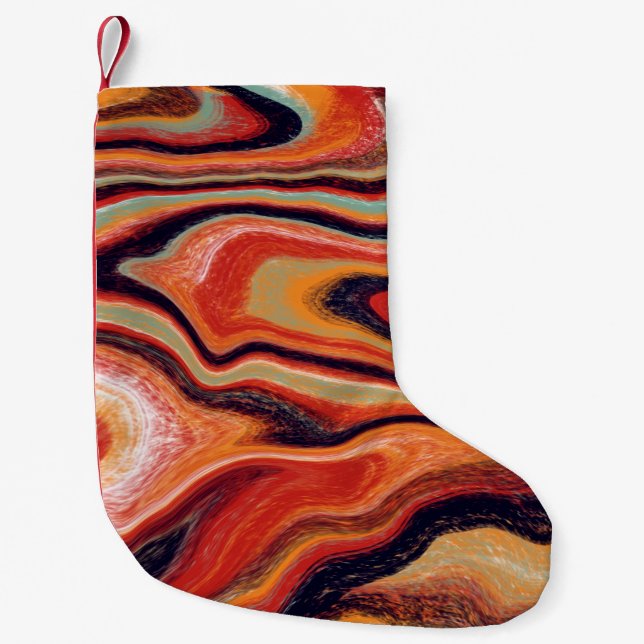 Meia De Natal Pequena O abstrato é feito em tecni (Frente)