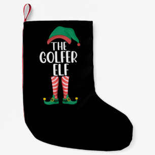 Meia De Natal Pequena O Elfo Golfista Família Golf Correspondente Natal