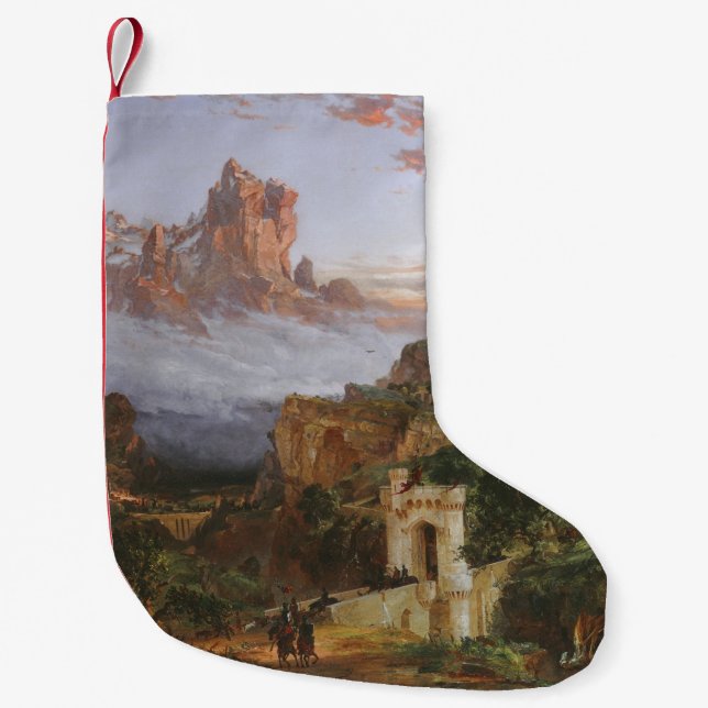 Meia De Natal Pequena O Espírito da Guerra (Batalha num Castelo Medieval (Frente)