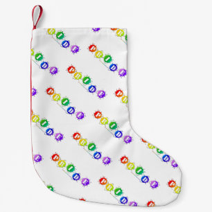 Meia De Natal Pequena O letreiro de orgulho de cores arco-íris do Slippe