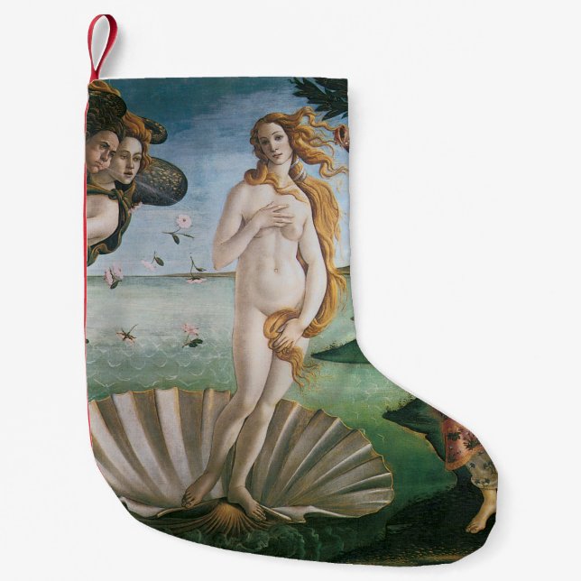Meia De Natal Pequena O nascimento de Vênus por Sandro Botticelli, Renai (Frente)