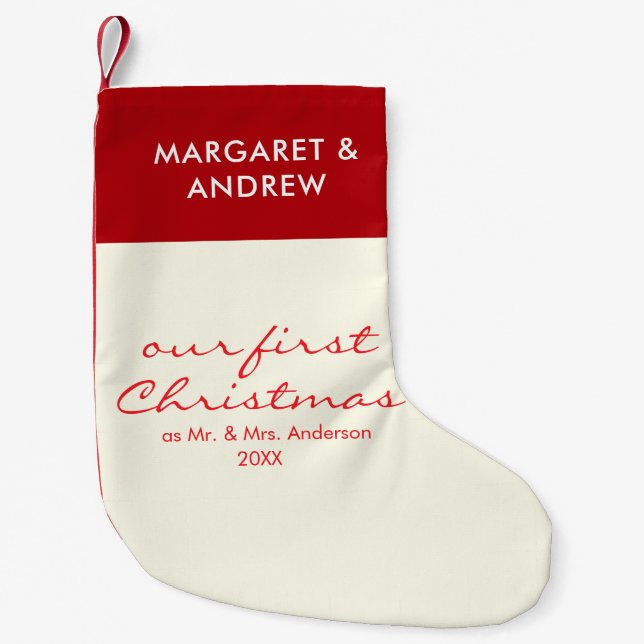 Meia De Natal Pequena O nosso primeiro script de nome personalizado de r (Frente)