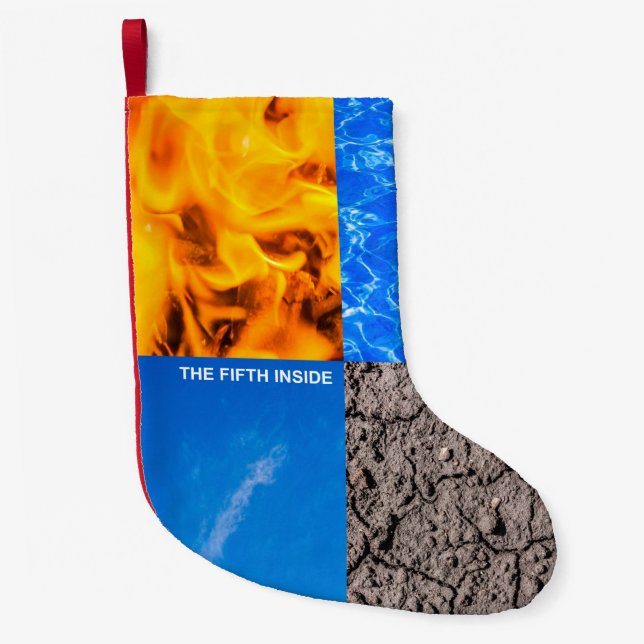 Meia De Natal Pequena O Quinto Dentro (Frente)