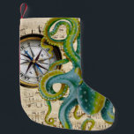 Meia De Natal Pequena Octopus Tentacle Compass Música<br><div class="desc">polvo art design</div>
